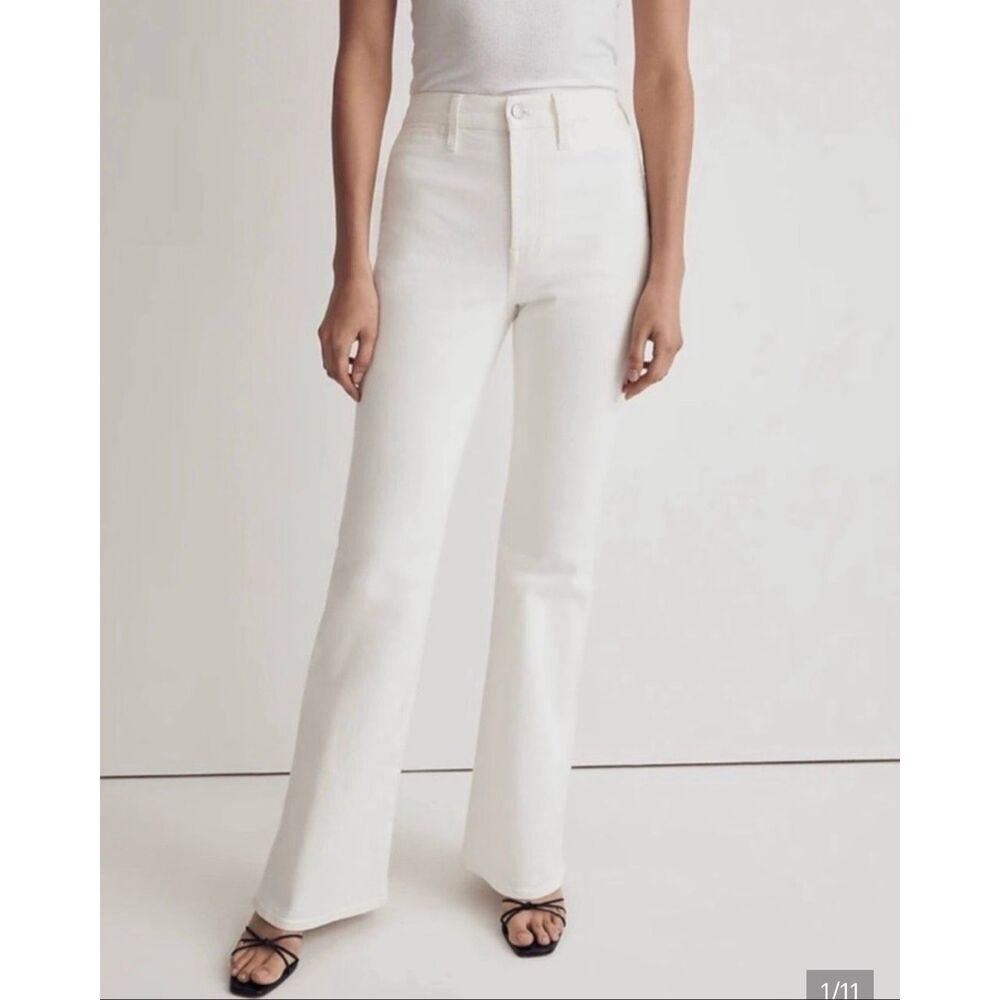 Madewell The Perfect Vintage Flare Jean in Tile White NWT size 26